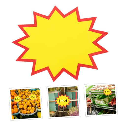 FUNOMOCYA 100 Stück Preisetiketten Aufkleber Große Verkaufszeichen für Einzelhandel Papier Preisschilder für Supermärkte Werbung für von FUNOMOCYA