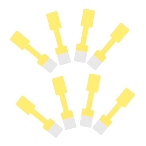 FUNOMOCYA 100 Stück Preisschilder für Schmuck aufkleber Armbandetikett Etikett anzeigen Klebstoff Etikettenhersteller selbstklebende Ringetiketten Klebeetikett für Schmuck Kraftpapier Yellow von FUNOMOCYA
