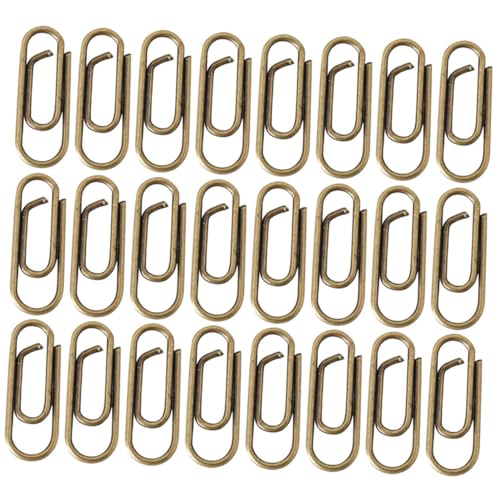 FUNOMOCYA 100 Stück Teiliges Metall Büroklammern Mini Paper Clips aus Robustem Metall in Kupferoptik für Dokumentenorganisation Bürobedarf und Schule Praktische Halter für Papier und von FUNOMOCYA