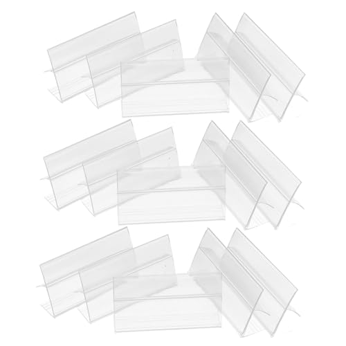 FUNOMOCYA 100 Stück Teiliges Transparentes Regal Etikettenhalter aus Langlebigem PVC Wiederverwendbare Preisschild Clips für Supermarkt und Einzelhandel Einfache Befestigung und Klare FUNOMOCYA 100 Stück Teiliges Transparentes Regal Etikettenhalter aus Langlebigem PVC Wiederverwendbare Preisschild Clips für Supermarkt und Einzelhandel Einfache Befestigung und Klare von FUNOMOCYA