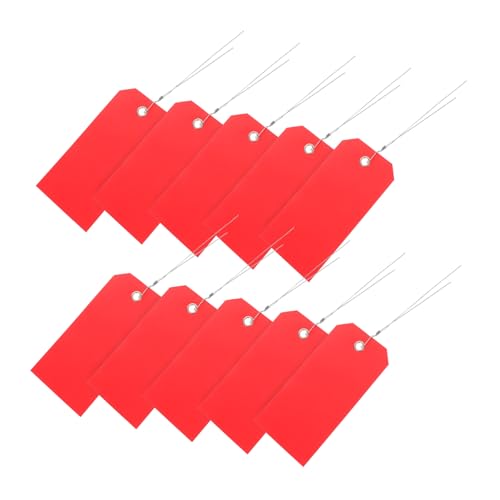 FUNOMOCYA 100 Stück Wiederverwendbare Leere Gepäckanhänger mit Draht Beschreibbare PVC Versandetiketten Rot Geeignet als Kofferanhänger Versand und Identifikationsetiketten für Reisen und FUNOMOCYA 100 Stück Wiederverwendbare Leere Gepäckanhänger mit Draht Beschreibbare PVC Versandetiketten Rot Geeignet als Kofferanhänger Versand und Identifikationsetiketten für Reisen und von FUNOMOCYA