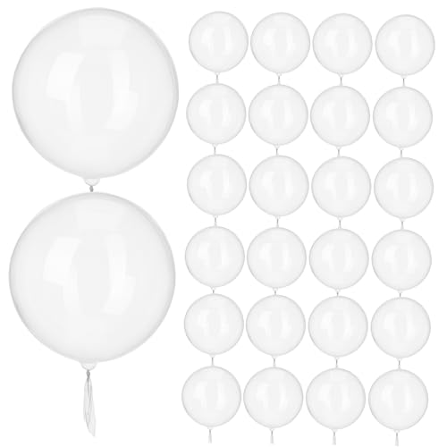 FUNOMOCYA 100 Transparente Bobo Luftballons aus Tpu Große Durchsichtige Party Dekoration Vielseitig Einsetzbar für Hochzeit Geburtstag Indoor und Outdoor Events von FUNOMOCYA