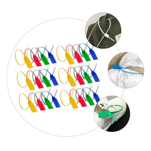 FUNOMOCYA 100Stücke Selbstverriegelnde Sicherheitsdichtungen Manipulationssichere Plastiksiegel für Verschiedene Einfache Handhabung Stabile Anpassungsfähigkeit Langlebig von FUNOMOCYA