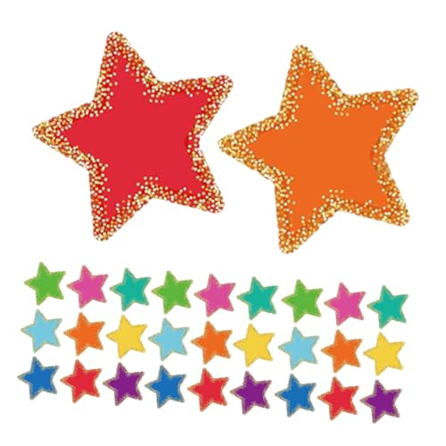 FUNOMOCYA 108 Blatt Sternpapier Schnittpapierstau Papierausschnitt für Kunst Stern-Pinnwand Force Bulletin Board Zurück in die Schulpapierdekoration Sternausschnitte Papiersterne Ornament von FUNOMOCYA