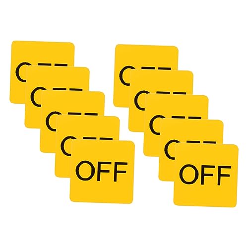 FUNOMOCYA 10Blätter Off Etiketten Aufkleber Selbstklebend für Elektrische Schaltkästen Warnaufkleber für Schalter und Geräte Einfach Anzubringen und Rückstandsfrei Entfernbar von FUNOMOCYA