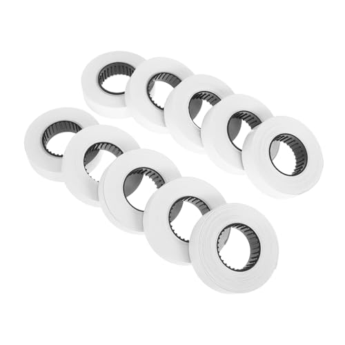 FUNOMOCYA 10Rollen Preisetiketten für Preisauszeichner pro Rolle Weiß Ablösbar für Preisgestaltung und Produktkennzeichnung Effiziente Organisation von FUNOMOCYA