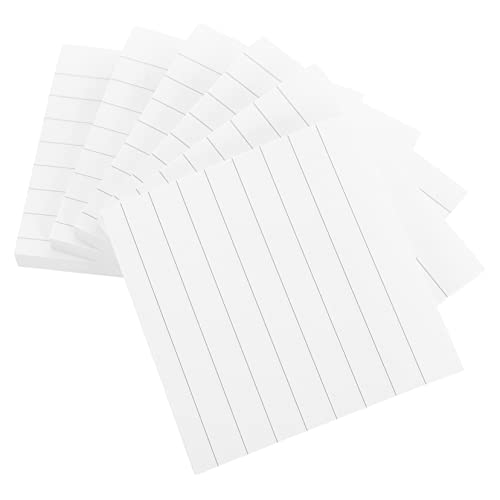 FUNOMOCYA 10Stücke Quadratische Klebepapier Notizbücher Memo Pads mit Querlinien für Büro Schule und Zuhause Weiß von FUNOMOCYA