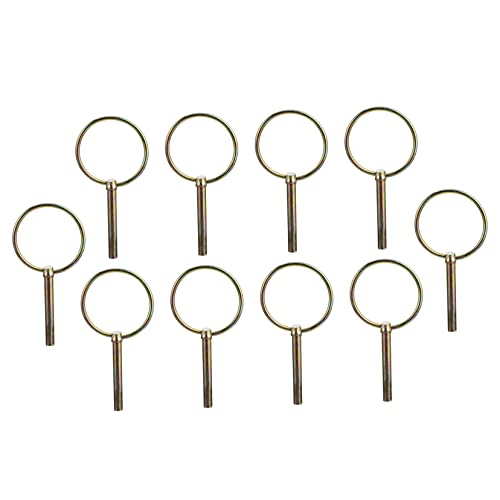FUNOMOCYA 10Stücke Robuster Lynch Pin Mit Ring Verzinkte Stiftverschlüsse Für Punkt Kupplungen Langlebig Korrosionsbeständig Für Landwirtschaft Anhängerkupplungen FUNOMOCYA 10Stücke Robuster Lynch Pin Mit Ring Verzinkte Stiftverschlüsse Für Punkt Kupplungen Langlebig Korrosionsbeständig Für Landwirtschaft Anhängerkupplungen von FUNOMOCYA