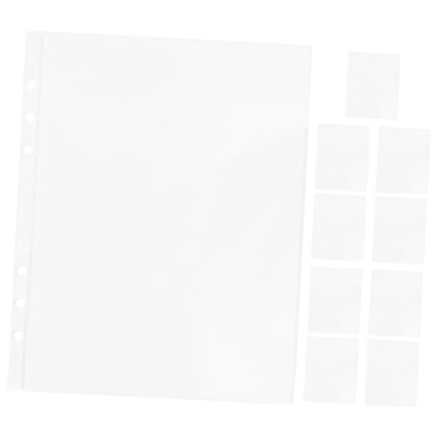 FUNOMOCYA 10Stücke Transparente PVC Beutel für Notebook Nachfüllungen und Kartenaufbewahrung Strapazierfähig Anpassbare für Quittungen und Fotos Vielseitig Einsetzbar von FUNOMOCYA