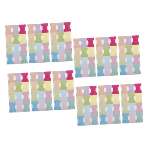 FUNOMOCYA 12 Blatt Bunte Selbstklebende Buchmarkierungen Wiederverwendbare Haftnotizen für Notizen und Organisation für Zuhause Büro und Schule von FUNOMOCYA