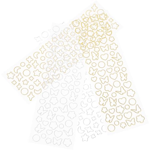 FUNOMOCYA 12 Blatt Selbstklebende Aufkleber für Handkonten Dekorative Sticker für Tagebuch und Scrapbooking Teiliges Set mit Gold und Silberrand Schmetterlinge Herzen FUNOMOCYA 12 Blatt Selbstklebende Aufkleber für Handkonten Dekorative Sticker für Tagebuch und Scrapbooking Teiliges Set mit Gold und Silberrand Schmetterlinge Herzen von FUNOMOCYA