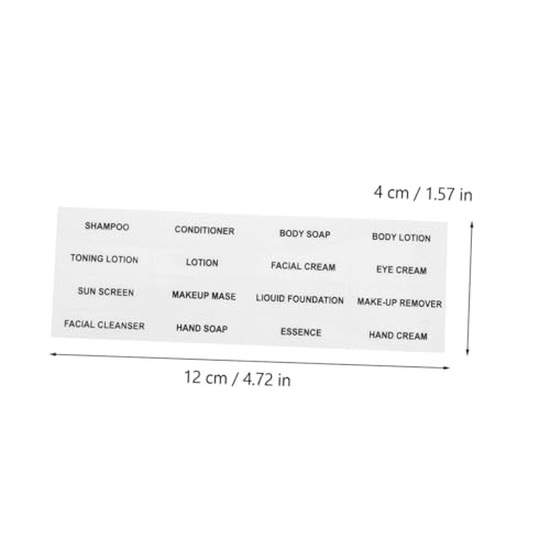 FUNOMOCYA 12 Blatt Transparente Wasserdichte Reise Etiketten für Kosmetikflaschen Shampoo Conditioner und Pflege Selbstklebende Aufkleber zur Praktischen Beschriftung und Organisation FUNOMOCYA 12 Blatt Transparente Wasserdichte Reise Etiketten für Kosmetikflaschen Shampoo Conditioner und Pflege Selbstklebende Aufkleber zur Praktischen Beschriftung und Organisation von FUNOMOCYA