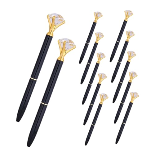 FUNOMOCYA 12 Stück Elegante Metall Kugelschreiber mit Schwarzer Gel Tinte Retraktierbare Schreibstifte mit Funkelndem Diamantkopf für Büro Schule und FUNOMOCYA 12 Stück Elegante Metall Kugelschreiber mit Schwarzer Gel Tinte Retraktierbare Schreibstifte mit Funkelndem Diamantkopf für Büro Schule und von FUNOMOCYA