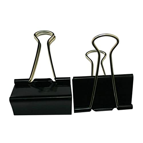 FUNOMOCYA 12 Stück Geldbörse Binderclip Clips für Finanzordner office accessories büroartikel aktenordner Stationery Supplies bürogadges Schreibwaren für den täglichen Gebrauch 25mm Black von FUNOMOCYA