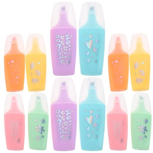 FUNOMOCYA 12 Stück Kleine Bunte Mini Textmarker Cartoon Highlighter Stifte in Farben Doppelkopf Farbige Marker für Schule Büro Zeichnung Handliche Leichte Schreibwaren Praktische FUNOMOCYA 12 Stück Kleine Bunte Mini Textmarker Cartoon Highlighter Stifte in Farben Doppelkopf Farbige Marker für Schule Büro Zeichnung Handliche Leichte Schreibwaren Praktische von FUNOMOCYA