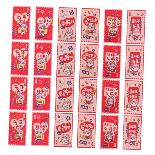 FUNOMOCYA 12 Stück Rote Umschläge für das Frühlings fest Chinesisches Hongbao Traditionelle chinesische rote Umschläge Chinesischer Geldumschlag Frühlingsfest Papier von FUNOMOCYA