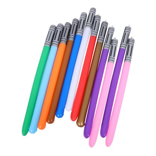 FUNOMOCYA 12 Stück Teiliges Aufblasbare Lichtschwerter für Leichtes Stabiles Design Schnelle Befüllung als Partygeschenke Poolspielzeug und Vielseitiges Zubehör für Geburtstagsfeiern und von FUNOMOCYA