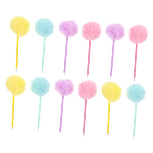 FUNOMOCYA 12 Stück Teiliges Bunte Flauschkugel Kugelschreiber Kreative Plüsch Stifte mit Weichem Pompon Glattes Dekorative Schreibutensilien für Schule Büro Geburtstag FUNOMOCYA 12 Stück Teiliges Bunte Flauschkugel Kugelschreiber Kreative Plüsch Stifte mit Weichem Pompon Glattes Dekorative Schreibutensilien für Schule Büro Geburtstag von FUNOMOCYA