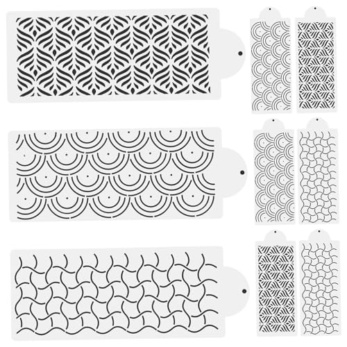 FUNOMOCYA 12 Stück Teiliges Cake Decorating Stencil aus Wiederverwendbare Fondant und Buttercreme Schablonen Geeignet für DIY Kuchen Torten Kekse Essbare Deko für Hochzeit Geburtstag FUNOMOCYA 12 Stück Teiliges Cake Decorating Stencil aus Wiederverwendbare Fondant und Buttercreme Schablonen Geeignet für DIY Kuchen Torten Kekse Essbare Deko für Hochzeit Geburtstag von FUNOMOCYA