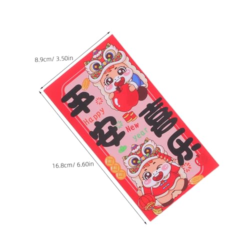 FUNOMOCYA 12 Stück Teiliges Chinesische Neujahrs-glücksgeldumschläge Pferdejahr Motiv Dickes Papier mit Feiner Druckqualität Traditionelle Rote Umschläge für Frühlingsfest Familie von FUNOMOCYA
