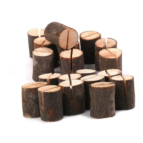 FUNOMOCYA 12 Stück Teiliges Holz Memo und Kartenhalter mit Rinde Natürlicher Holzklammer Tischkartenhalter für Hochzeit Party Büro Vielseitiger Memo und Fotoständer für Tischnummern und FUNOMOCYA 12 Stück Teiliges Holz Memo und Kartenhalter mit Rinde Natürlicher Holzklammer Tischkartenhalter für Hochzeit Party Büro Vielseitiger Memo und Fotoständer für Tischnummern und von FUNOMOCYA