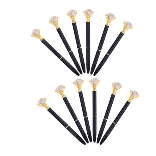 FUNOMOCYA 12 Stück Teiliges Metall Kugelschreiber mit Schwarzen Tintenminen Funkelnde Kristallspitze Elegante Strassverzierung Geeignet für Hochzeit Brautparty Büro und Schule FUNOMOCYA 12 Stück Teiliges Metall Kugelschreiber mit Schwarzen Tintenminen Funkelnde Kristallspitze Elegante Strassverzierung Geeignet für Hochzeit Brautparty Büro und Schule von FUNOMOCYA