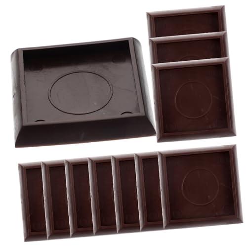 FUNOMOCYA 12 Stück Teiliges Möbelbeine Schutzpads aus Strapazierfähigem Kunststoff rutschfeste Stuhlbeinauflagen für Teppich und Hartboden Verschleißfeste Couch Tischbeinstopper Geeignet von FUNOMOCYA