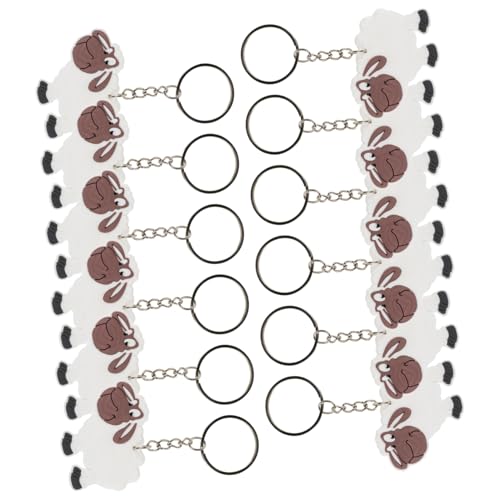 FUNOMOCYA 12 Stück Teiliges Niedlicher Schaf Schlüsselanhänger Cartoon Lamm Anhänger aus Stabilem Material Vielseitiger Modeschmuck für Taschen Rucksäcke Geburtstags Themenpartys von FUNOMOCYA