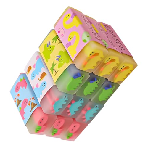 FUNOMOCYA 12 Stück Teiliges Radiergummi mit Niedlichen Dinosaurier motiven Farbenfrohe Langlebige und Tragbare Schulradiergummis Kawaii Radiergummi für Schüler und Zufällige Zufällige Farbe FUNOMOCYA 12 Stück Teiliges Radiergummi mit Niedlichen Dinosaurier motiven Farbenfrohe Langlebige und Tragbare Schulradiergummis Kawaii Radiergummi für Schüler und Zufällige Zufällige Farbe von FUNOMOCYA