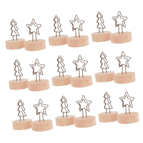 FUNOMOCYA 12 Stück Teiliges Weihnachts Memo Clip mit Holzfuß Stern und Weihnachtsbaum Design Dekorative Tischkartenhalter für Fotos Geschenke und Festliche Wohnkultur FUNOMOCYA 12 Stück Teiliges Weihnachts Memo Clip mit Holzfuß Stern und Weihnachtsbaum Design Dekorative Tischkartenhalter für Fotos Geschenke und Festliche Wohnkultur von FUNOMOCYA