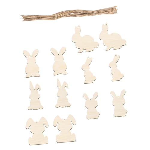 FUNOMOCYA 12 Stück Unvollendete Holzscheiben Hasenform Diy Ostern Holz Dekorationen Bastelset für Kreative Projekte zum Aufhängen FUNOMOCYA 12 Stück Unvollendete Holzscheiben Hasenform Diy Ostern Holz Dekorationen Bastelset für Kreative Projekte zum Aufhängen von FUNOMOCYA