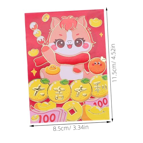 FUNOMOCYA 120 Stück Rote Umschläge Pferdejahr Cartoon Stilvoll Glückliche Geldumschläge Für Chinesisches Neujahrsfest Frühling Hochzeit Traditionelle Rote Taschen FUNOMOCYA 120 Stück Rote Umschläge Pferdejahr Cartoon Stilvoll Glückliche Geldumschläge Für Chinesisches Neujahrsfest Frühling Hochzeit Traditionelle Rote Taschen von FUNOMOCYA