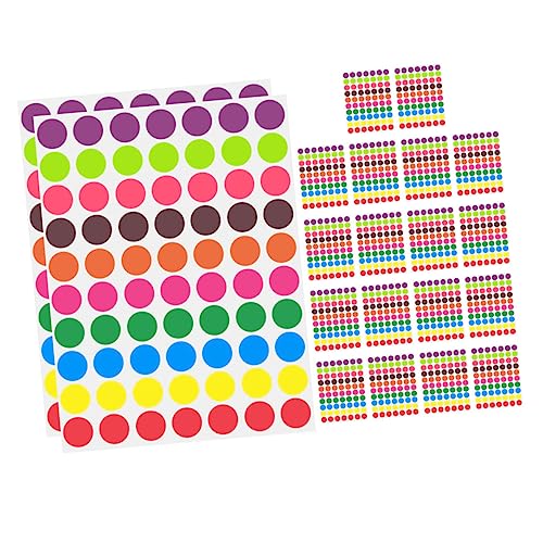 FUNOMOCYA 1400 Stück Teiliges Runde Punktetiketten Selbstklebend Farbige Klebepunkte zum Beschriften und Verschließen von Umschlägen Papiermaterial Praktisch für Büro Haushalt und FUNOMOCYA 1400 Stück Teiliges Runde Punktetiketten Selbstklebend Farbige Klebepunkte zum Beschriften und Verschließen von Umschlägen Papiermaterial Praktisch für Büro Haushalt und von FUNOMOCYA