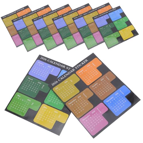 FUNOMOCYA 15 Sätze Monatsplaner-aufkleber Selbstklebende Bunte Kalender-tabs für Journal Organisation Terminplanung Langlebige Dekorative Index-etiketten von FUNOMOCYA