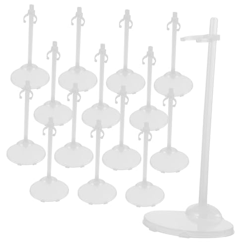 FUNOMOCYA 15 Stück Teiliges Transparentes Puppenständer Breiter Basis für Stabile Doll Support Brackets zum Display von Puppen Figuren und Modellen Regalen oder Tischen für von FUNOMOCYA