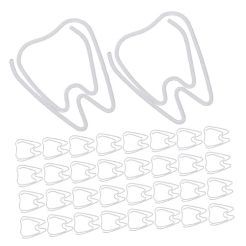 FUNOMOCYA 150 Stück Weiße gezackte Büroklammern aus Metall Niedliche Kompakte Papierklammern für Büro Schule und Scrapbooking Dekorative gezackte Binderclips zur Dokumentenorganisation von FUNOMOCYA