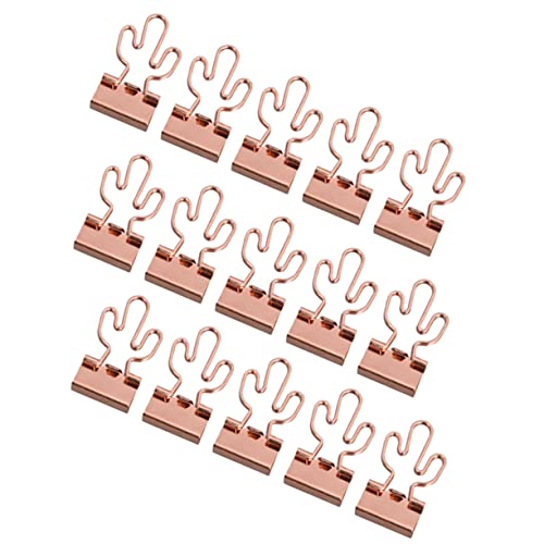 FUNOMOCYA 15Stücke Teiliges Multifunktions Büroklammern Roségold Für Dokumentenorganisation Notizen Und Scrapbooking Praktische Clips Für Büro Schule Und Zuhause von FUNOMOCYA