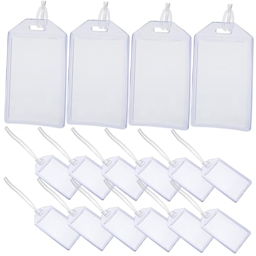 FUNOMOCYA 16 Stück Gepäckhüllen Gepäckanhänger Abzeichen Schlüsselband Taschenanhänger Gepäckhalter Groß Durchsichtig Für Ärmel Namensschildhalter Kartenhalter Schlüsselband FUNOMOCYA 16 Stück Gepäckhüllen Gepäckanhänger Abzeichen Schlüsselband Taschenanhänger Gepäckhalter Groß Durchsichtig Für Ärmel Namensschildhalter Kartenhalter Schlüsselband von FUNOMOCYA