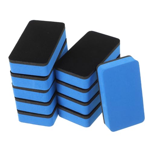 FUNOMOCYA 16 Stück Magnetische Wiederverwendbare Tafelradierer für Klassenzimmer Rechteckige Schwarze Tafelradierer für Zuhause und Bildungseinrichtungen von FUNOMOCYA