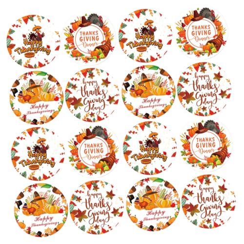 FUNOMOCYA 160 Stück Teiliges Thanksgiving Sticker Bunte Herbstliche Aufkleber für Selbstklebende Truthahn Festtags-etiketten für Partydeko Grußkarten Bastelarbeiten und Schulprojekte von FUNOMOCYA