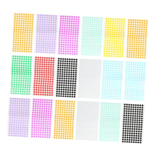 FUNOMOCYA 18 Blatt Bunte runde Aufkleber vorratsetiketten beschriftung aufkleber klebepunkte Mini-Kreisaufkleber runden Kind praktischer Notizaufkleber praktisches Markierungstool Papier FUNOMOCYA 18 Blatt Bunte runde Aufkleber vorratsetiketten beschriftung aufkleber klebepunkte Mini-Kreisaufkleber runden Kind praktischer Notizaufkleber praktisches Markierungstool Papier von FUNOMOCYA