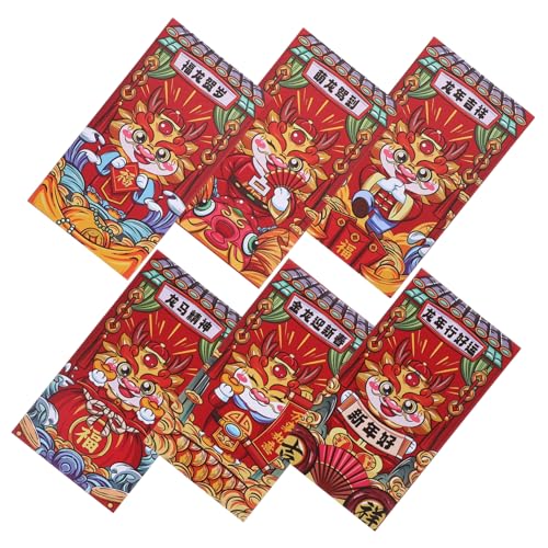 FUNOMOCYA 18 Stück Chinesische Rote Umschläge für Neujahr Festliche Geldumschläge Große Hong Bao für Wohlstand für zu Feiertagen und Besonderen Anlässen FUNOMOCYA 18 Stück Chinesische Rote Umschläge für Neujahr Festliche Geldumschläge Große Hong Bao für Wohlstand für zu Feiertagen und Besonderen Anlässen von FUNOMOCYA