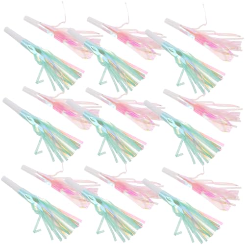FUNOMOCYA 18 Stück Drachenbootprops Partybläser Pfeifen Graduationsparty Gefälligkeiten Bunte Quastengirlande Krachmacher Für Party Partei Bevorzugt Gebläse Party Noisemaker Papier Weiß von FUNOMOCYA