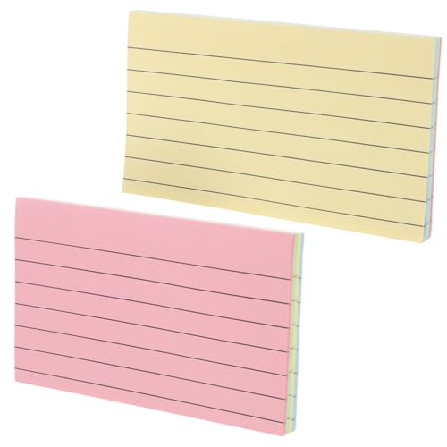 FUNOMOCYA 180 Stücke Horizontale Karteikarten Karteikarten Farbe Bunte Papier Liniert Karteikarte von FUNOMOCYA