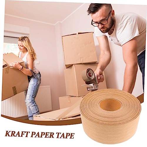 FUNOMOCYA 1Rolle Kraftpapier Klebeband Hochviskoses Beschreibbares Verpackungsband für und Bastelprojekte und Hochtemperaturbeständig Versiegeln von FUNOMOCYA