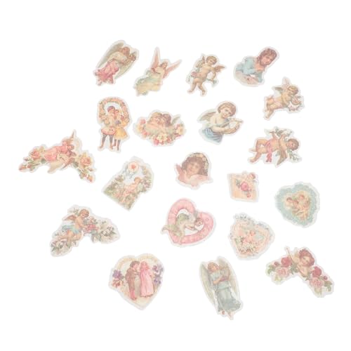 FUNOMOCYA 2 Boxen Vintage DIY Scrapbook Sticker Selbstklebend Papiermaterial Romantische Muster Tagebuch Dekoration Memo Aufkleber für Kreatives Basteln von FUNOMOCYA