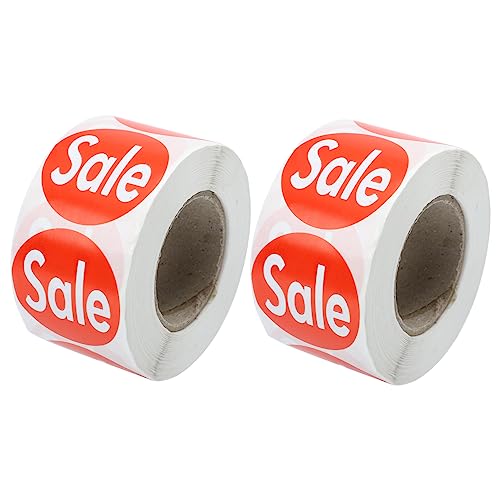 FUNOMOCYA 2 Rollen Runde Verkaufsaufkleber Abziehbare für Einzelhandel Selbstklebend für Supermärkte und Flohmärkte FUNOMOCYA 2 Rollen Runde Verkaufsaufkleber Abziehbare für Einzelhandel Selbstklebend für Supermärkte und Flohmärkte von FUNOMOCYA