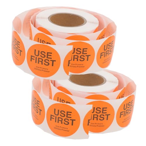FUNOMOCYA 2 Rollen Verwenden Sie Aufkleber Lebensmitteldatenetiketten für Vorratskontrolle Selbstklebende Ablösbare Küchenetiketten Kupferorange Etiketten Rolle FUNOMOCYA 2 Rollen Verwenden Sie Aufkleber Lebensmitteldatenetiketten für Vorratskontrolle Selbstklebende Ablösbare Küchenetiketten Kupferorange Etiketten Rolle von FUNOMOCYA