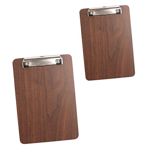 FUNOMOCYA 2 STÜCK Teiliges Holz Menüboard Klemmbrett Clipboard für Küche und Restaurant Stabiler Metallclip für und Rezepte von FUNOMOCYA