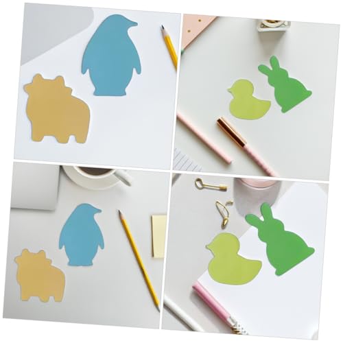 FUNOMOCYA 2 Sätze Kawaii Tier Haftnotizen Niedliche Tier Notizblöcke Selbstklebende mit Bunten Seitenmarkierungen für Schule und Büro Bücher pro Set von FUNOMOCYA